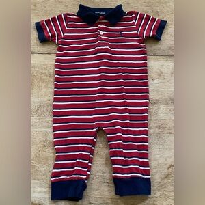 Vintage Polo Ralph Lauren Infant‎ Sz S 3-6 mo Striped Mesh Knit Romper